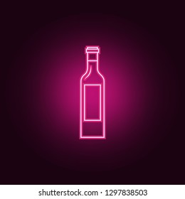 oil bottle icon. Elements of Bottle in neon style icons. Simple icon for websites, web design, mobile app, info graphics