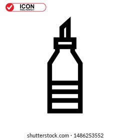 oil bottle icon isolated sign symbol vector illustration - high quality black style vector icons
