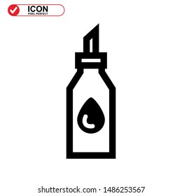 oil bottle icon isolated sign symbol vector illustration - high quality black style vector icons

