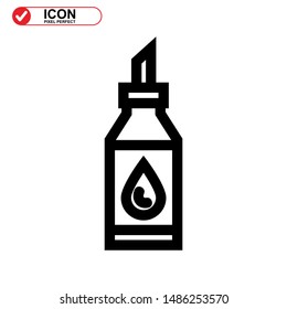oil bottle icon isolated sign symbol vector illustration - high quality black style vector icons
