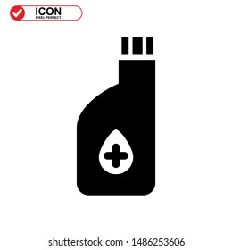 oil bottle icon isolated sign symbol vector illustration - high quality black style vector icons
