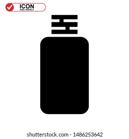 oil bottle icon isolated sign symbol vector illustration - high quality black style vector icons
