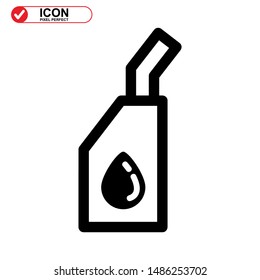 oil bottle icon isolated sign symbol vector illustration - high quality black style vector icons
