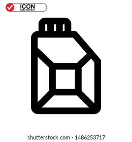 oil bottle icon isolated sign symbol vector illustration - high quality black style vector icons
