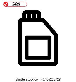 oil bottle icon isolated sign symbol vector illustration - high quality black style vector icons
