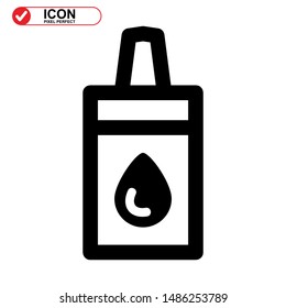 oil bottle icon isolated sign symbol vector illustration - high quality black style vector icons
