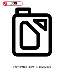 oil bottle icon isolated sign symbol vector illustration - high quality black style vector icons
