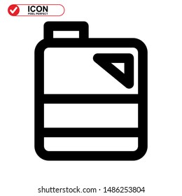 oil bottle icon isolated sign symbol vector illustration - high quality black style vector icons

