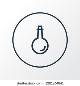 Oil bottle icon line symbol. Premium quality isolated flask element in trendy style.