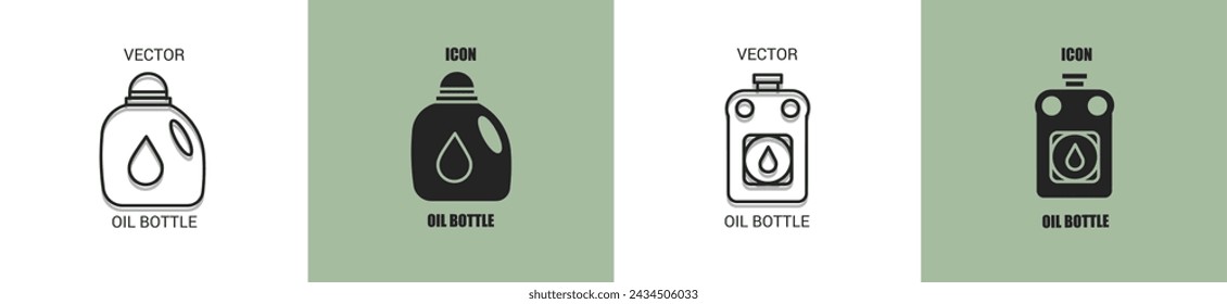 Oil bottle icon line. Oil bottle vector illustration.