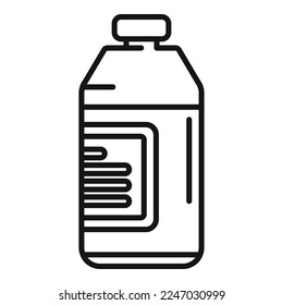 Oil bottle icon outline vector. Flower seed. Rape mustard