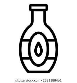 Oil bottle icon outline vector. Food agave. Vegan meat