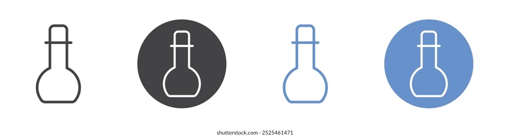 Oil bottle icon Thin outline art symbol