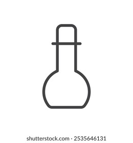 Ölflasche Symbol Dünner Umriss Kunstsymbol