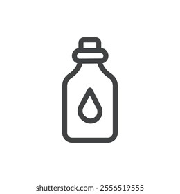 Oil bottle icon Vector logo outline