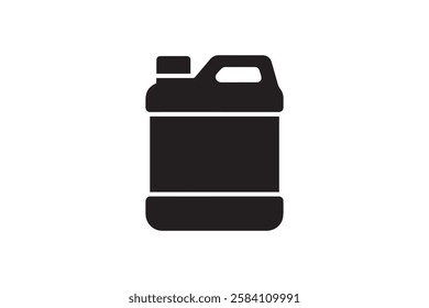 oil bottle icon vector silhouette isolated in white background