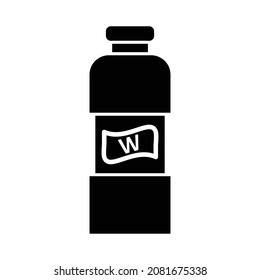 Icono del vector aislado de la botella de aceite editable

