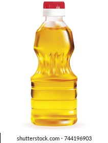 Oil bottle isolated on a over white background.EPS-10