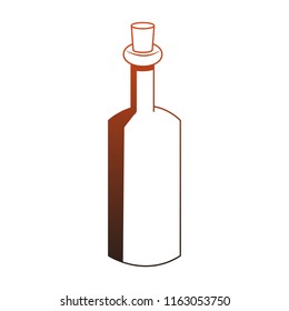 Oil bottle isolated red lines