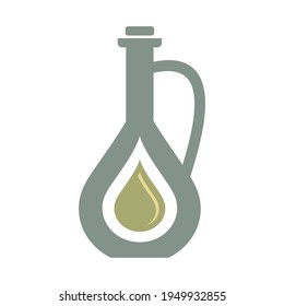 Oil bottle logo icon vector illustration