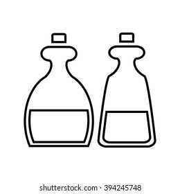 oil bottle thin line icon