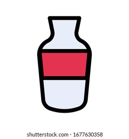 oil bottle vector flat color icon 