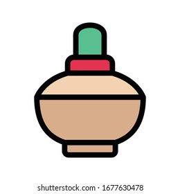icono de color plano vectorial del frasco de aceite 