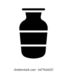 oil bottle vector glyph flat icon 
