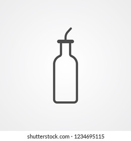 Oil bottle vector icon sign symbol