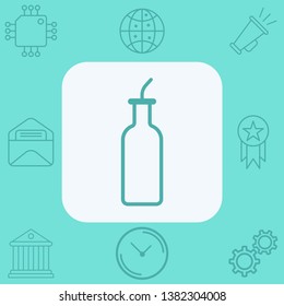 Oil bottle vector icon sign symbol
