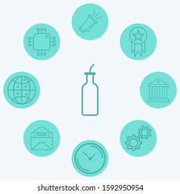 Oil bottle vector icon sign symbol