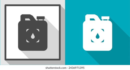 Icono de ilustración vectorial de botella de aceite con sombra. Ilustración para empresas.
