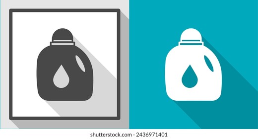 Oil bottle vector illustration icon with shadow. Illustration for business.