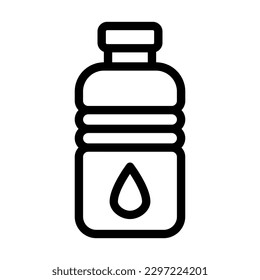 Oil Bottle Vector Line Icon Design