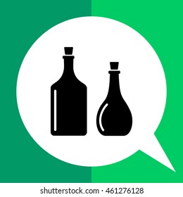 Oil bottles simple icon