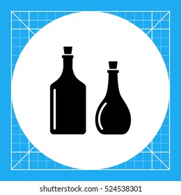Oil bottles simple icon
