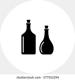 Oil bottles simple icon