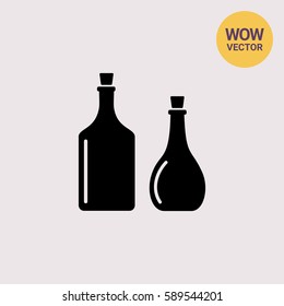 Oil bottles simple icon