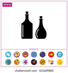 Oil bottles simple icon