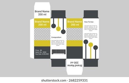 Oil Box Packaging Design Template 