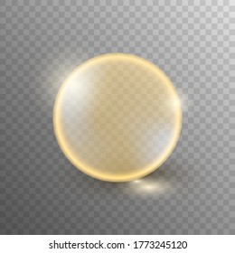 Oil bubble isolated on transparent background.