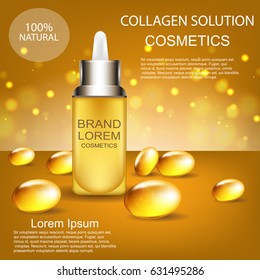 Oil bubbles. Collagen. Cosmetics for beauty and youth. Modern technologies.