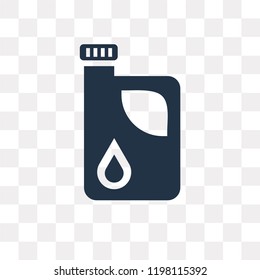 Oil Can with Big Drop vector icon isolated on transparent background, Oil Can with Big Drop transparency concept can be used web and mobile