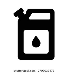 Oil can icon creatively designed in glyph style