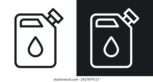 Oil Can Icon Designed in a Line Style on White Background.