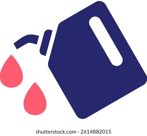 Oil Can Icon Fill Vector Illustration