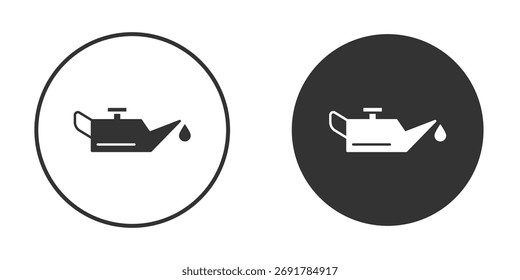 Icono de la lata de aceite. cartel plano lleno para el concepto móvil. Gráficos de Vector