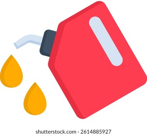 Oil Can Icon Flat Vector Illustration