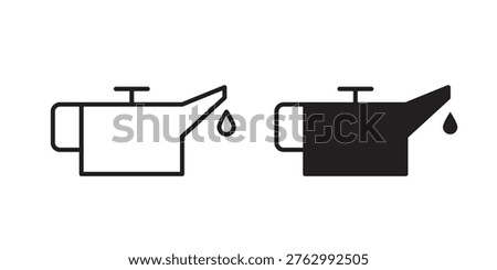 Oil can icon illustrations. Pack of vector icons for ui ux