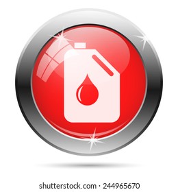 Oil can icon. Internet button on white background. 